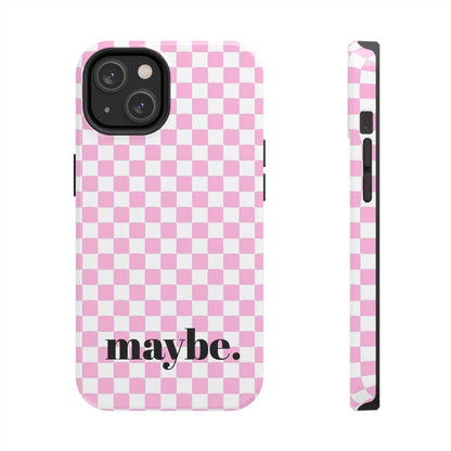 maybe. Pink Check Chess Tough iPhone Case with White and Pink Boxes - SmartHomeGoodies