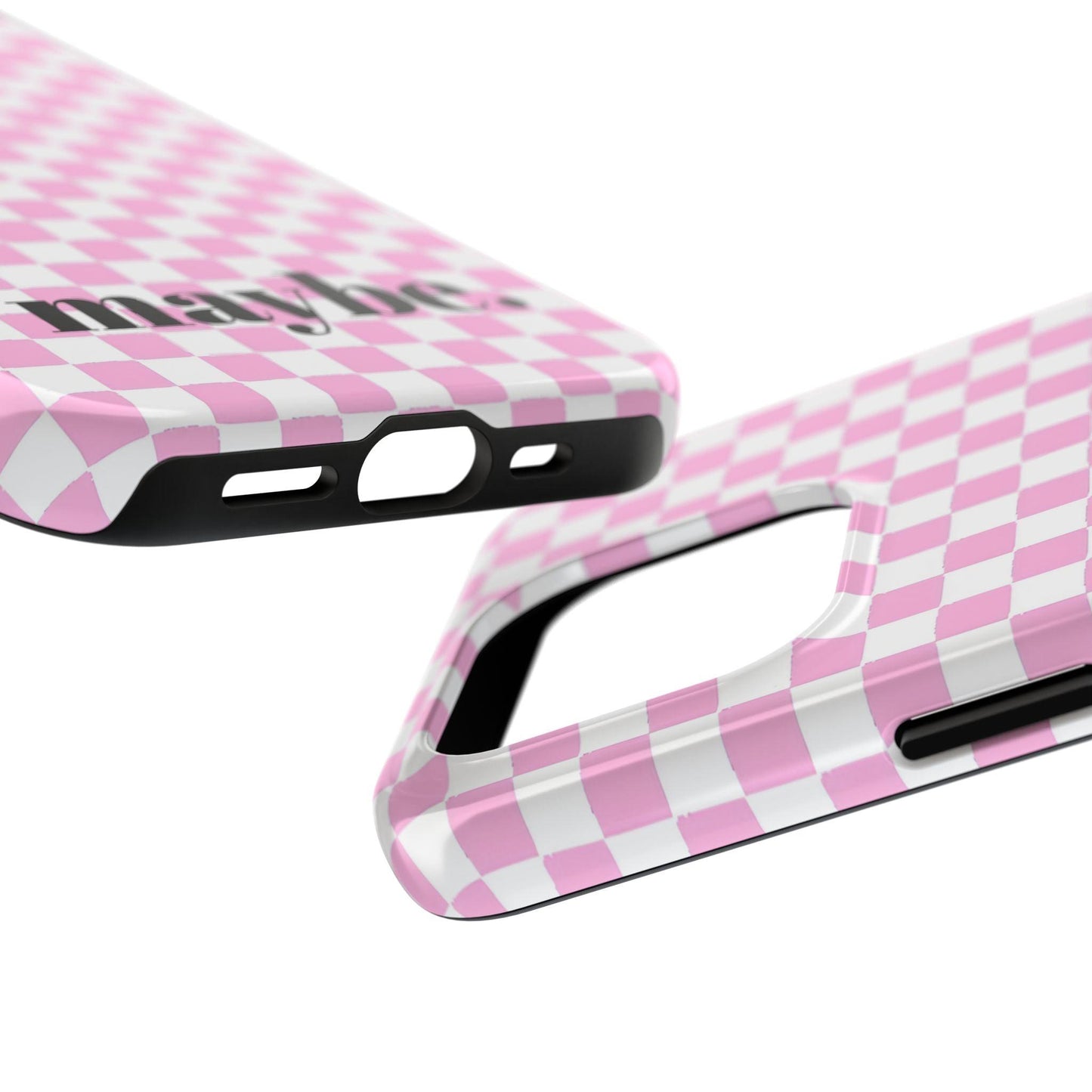 maybe. Pink Check Chess Tough iPhone Case with White and Pink Boxes - SmartHomeGoodies