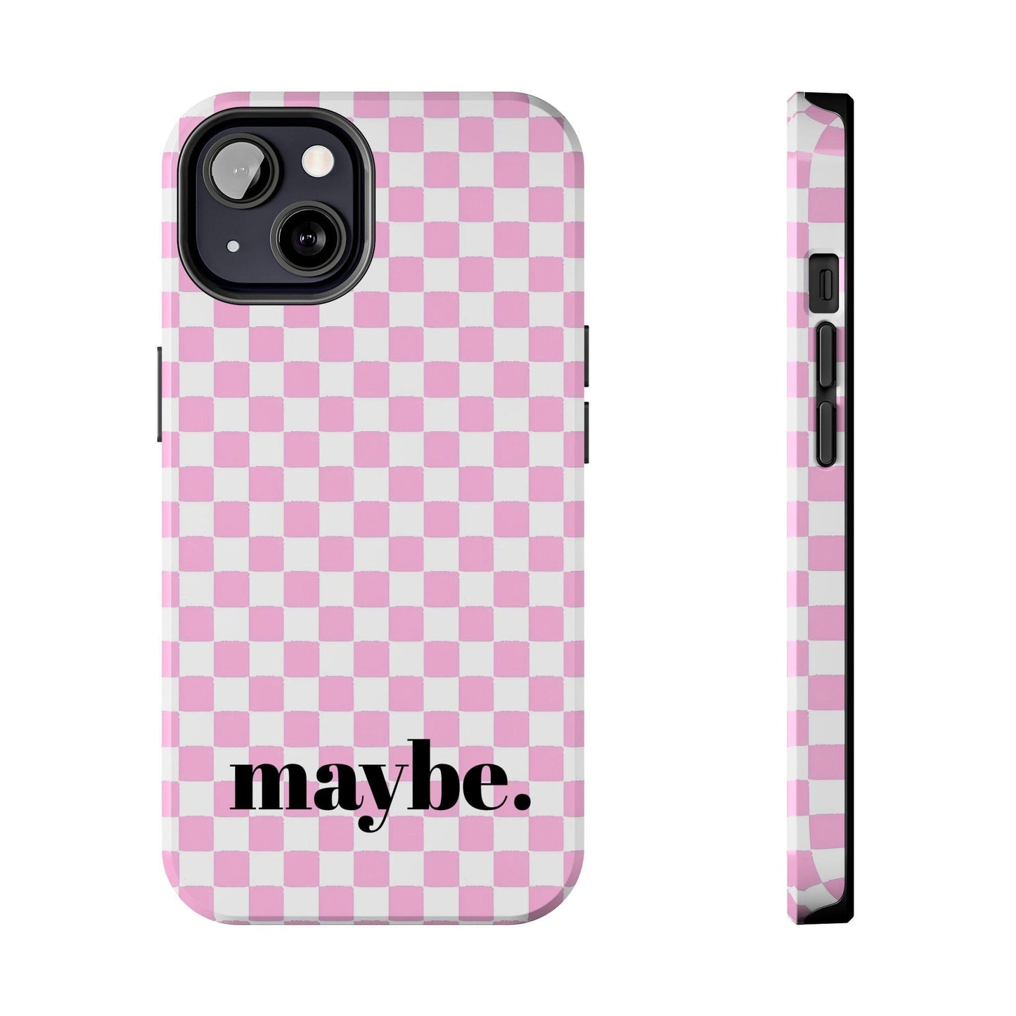 maybe. Pink Check Chess Tough iPhone Case with White and Pink Boxes - SmartHomeGoodies
