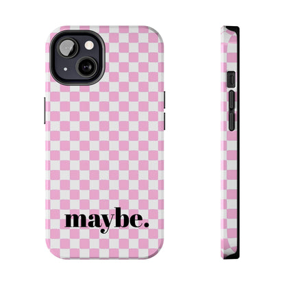 maybe. Pink Check Chess Tough iPhone Case with White and Pink Boxes - SmartHomeGoodies