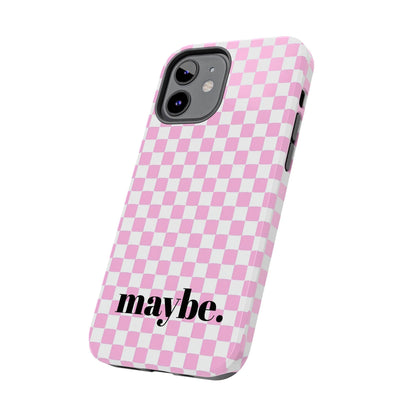 maybe. Pink Check Chess Tough iPhone Case with White and Pink Boxes - SmartHomeGoodies