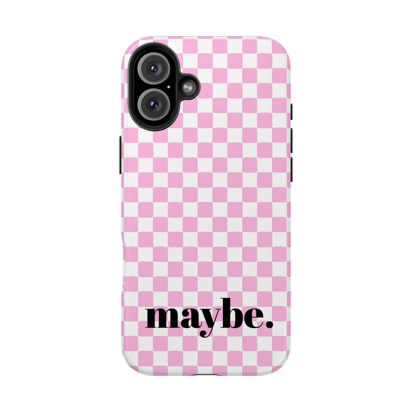 maybe. Pink Check Chess Tough iPhone Case with White and Pink Boxes - SmartHomeGoodies