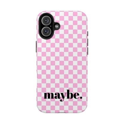 maybe. Pink Check Chess Tough iPhone Case with White and Pink Boxes - SmartHomeGoodies