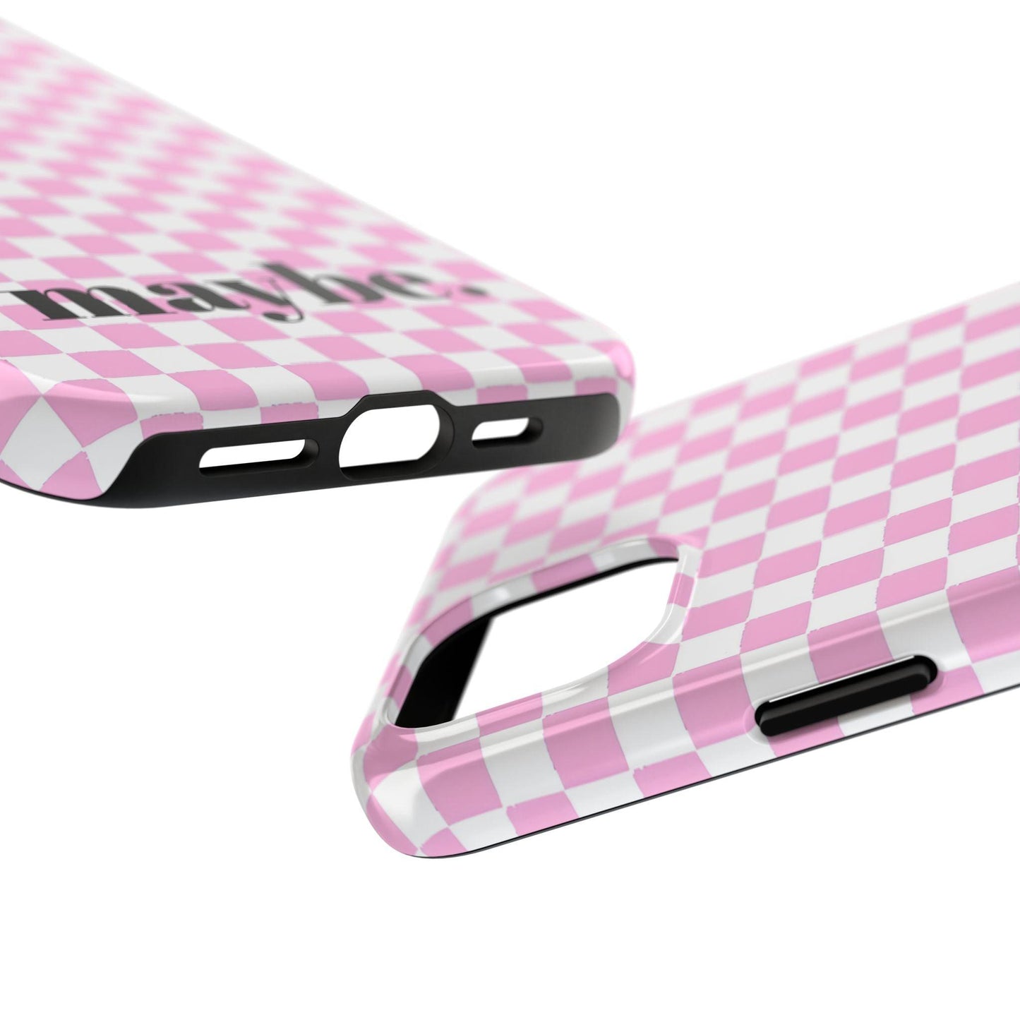 maybe. Pink Check Chess Tough iPhone Case with White and Pink Boxes - SmartHomeGoodies
