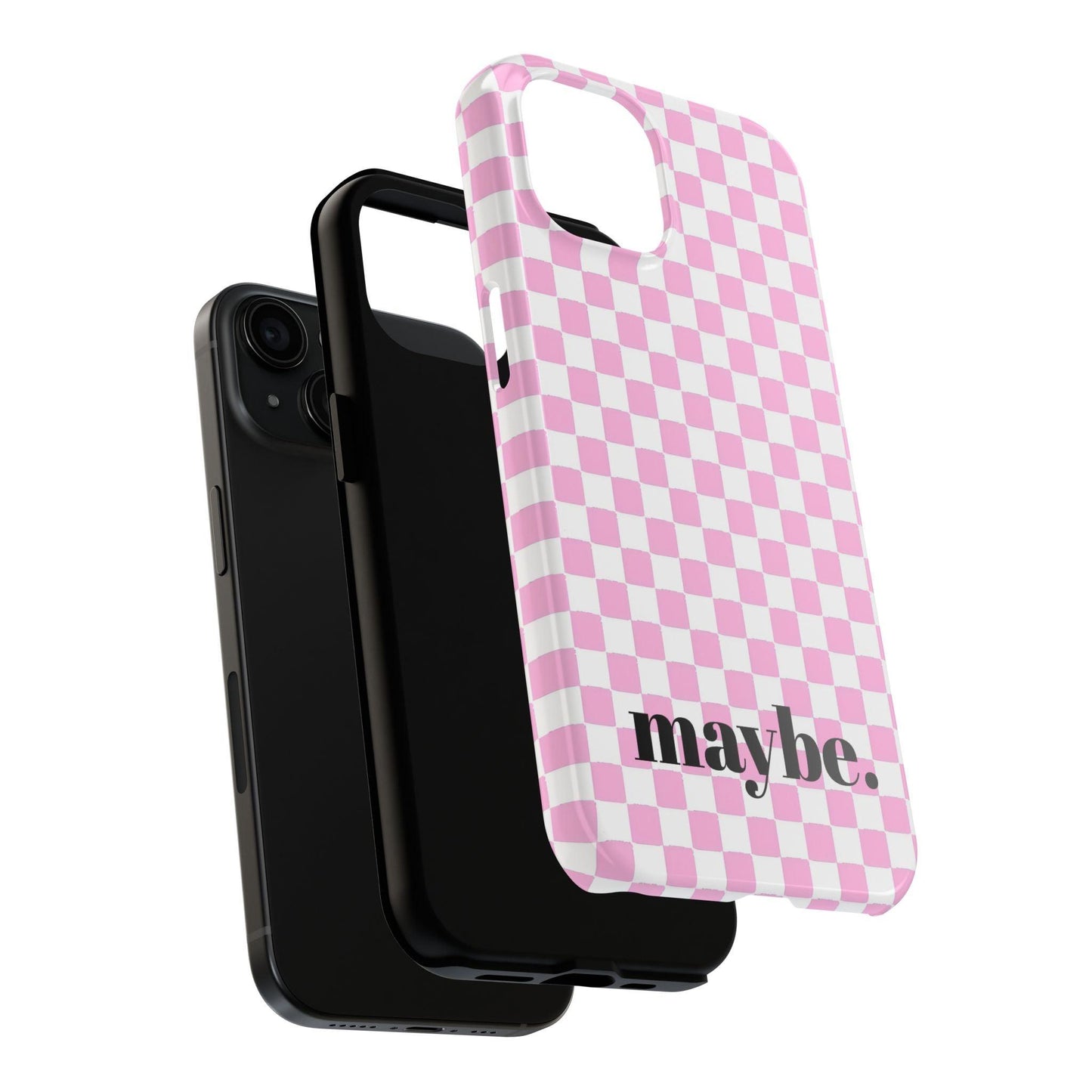 maybe. Pink Check Chess Tough iPhone Case with White and Pink Boxes - SmartHomeGoodies