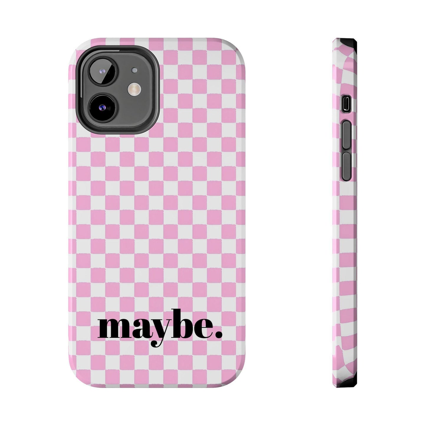 maybe. Pink Check Chess Tough iPhone Case with White and Pink Boxes - SmartHomeGoodies
