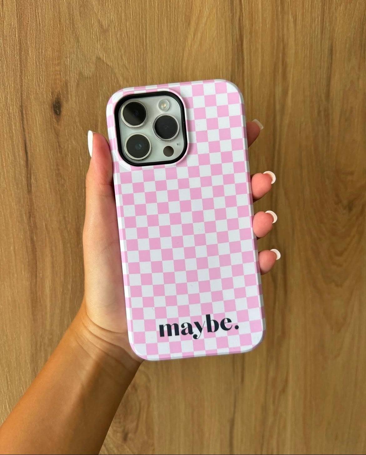 maybe. Pink Check Chess Tough iPhone Case with White and Pink Boxes - SmartHomeGoodies