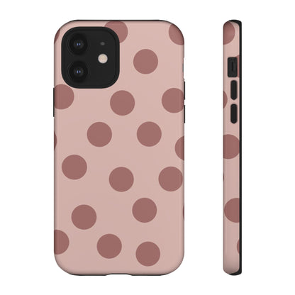 Minimal Blush Nude Polka Dot Phone Case - SmartHomeGoodies