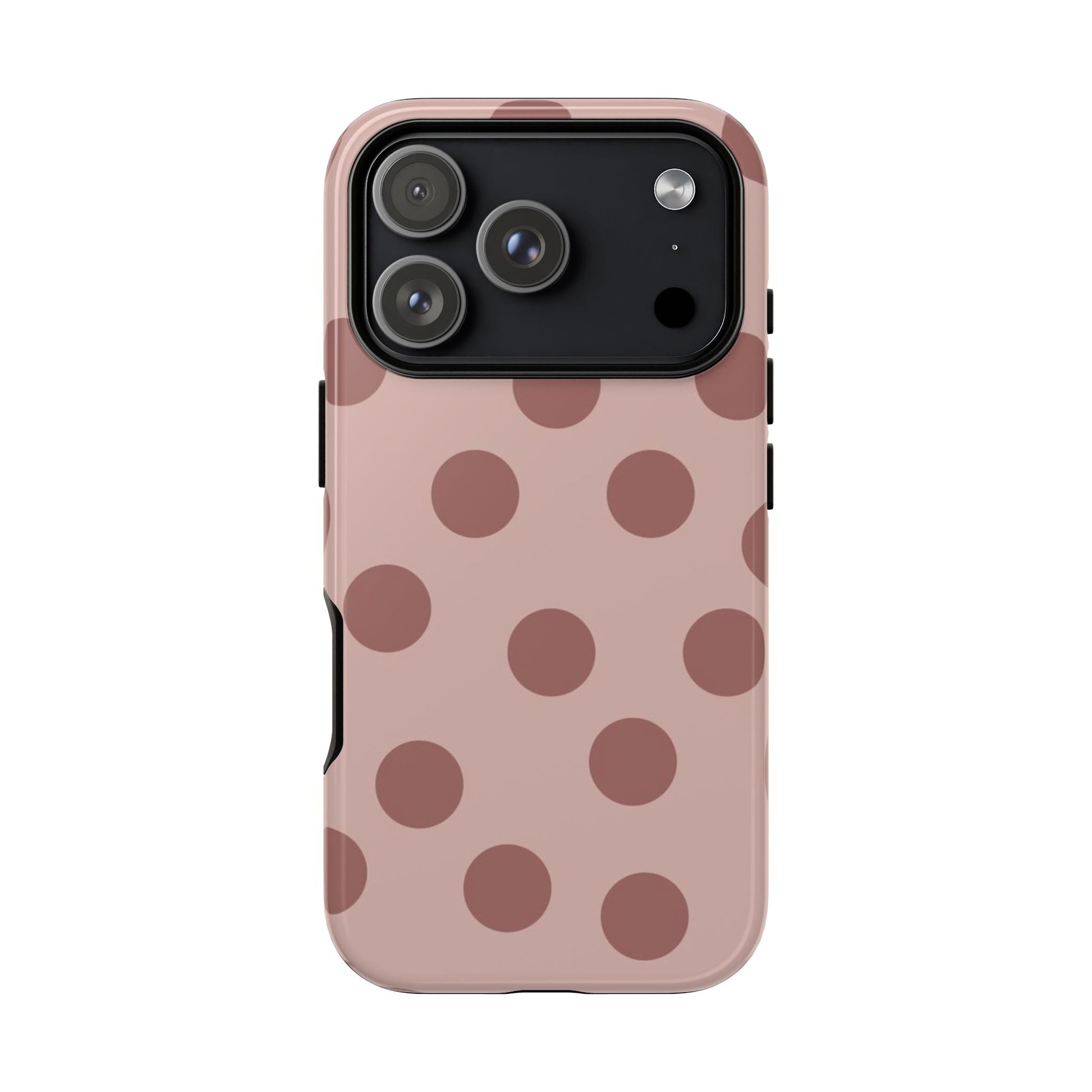 Minimal Blush Nude Polka Dot Phone Case - SmartHomeGoodies