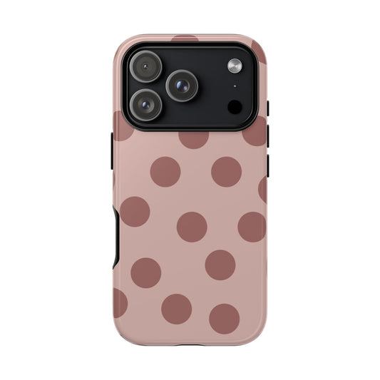 Minimal Blush Nude Polka Dot Phone Case - SmartHomeGoodies