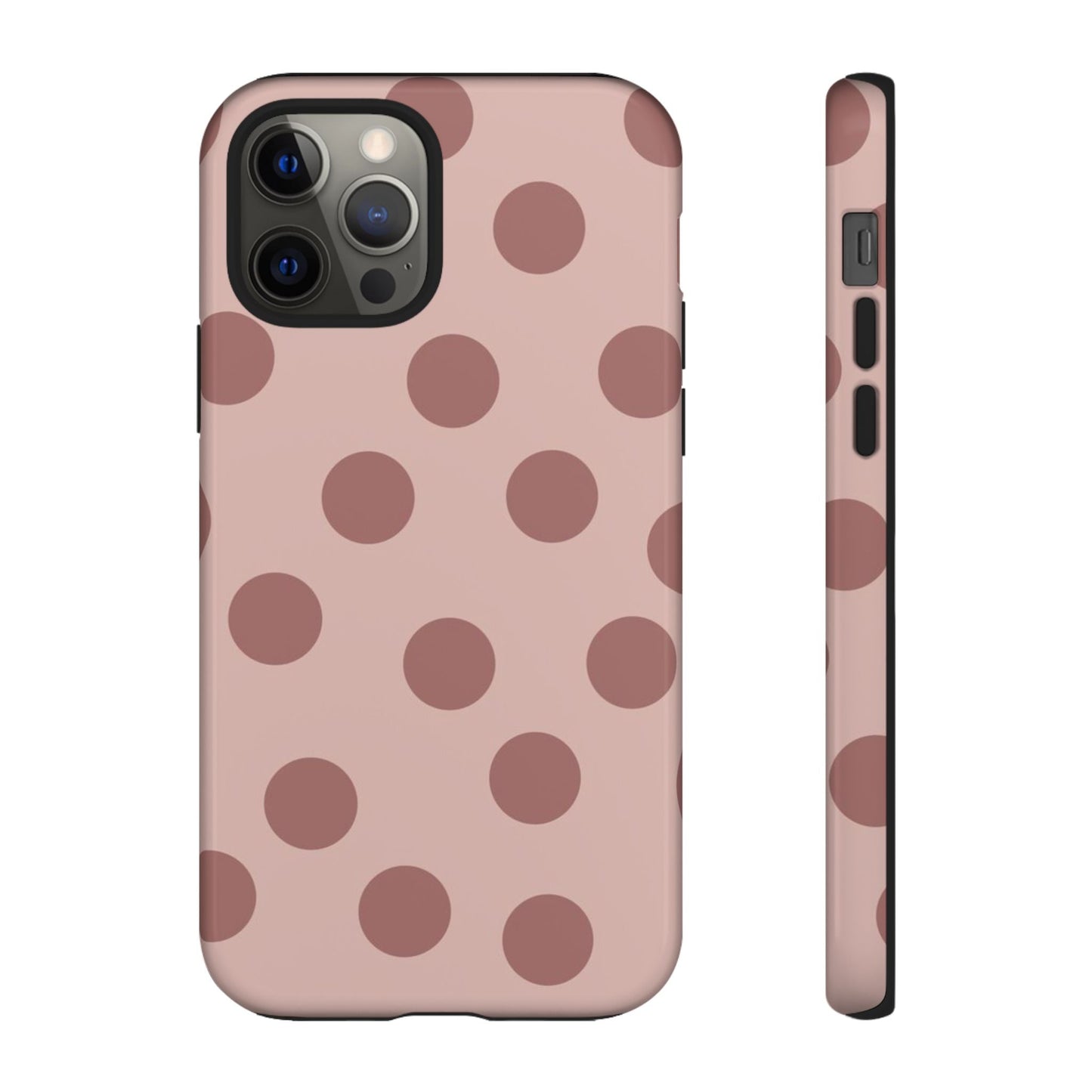 Minimal Blush Nude Polka Dot Phone Case - SmartHomeGoodies