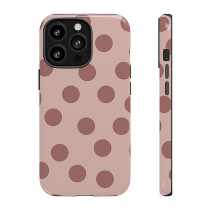 Minimal Blush Nude Polka Dot Phone Case - SmartHomeGoodies