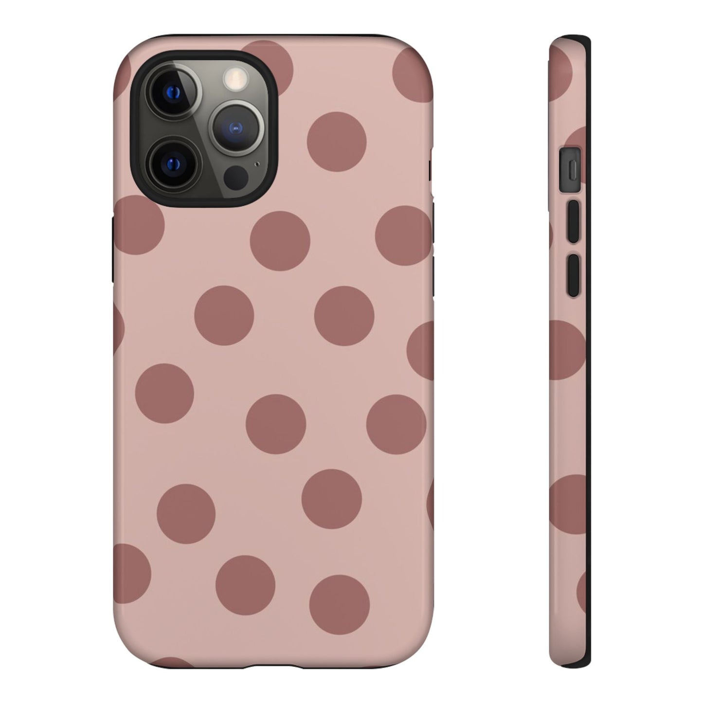Minimal Blush Nude Polka Dot Phone Case - SmartHomeGoodies