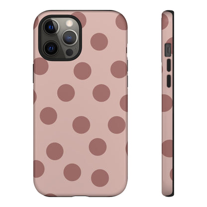 Minimal Blush Nude Polka Dot Phone Case - SmartHomeGoodies