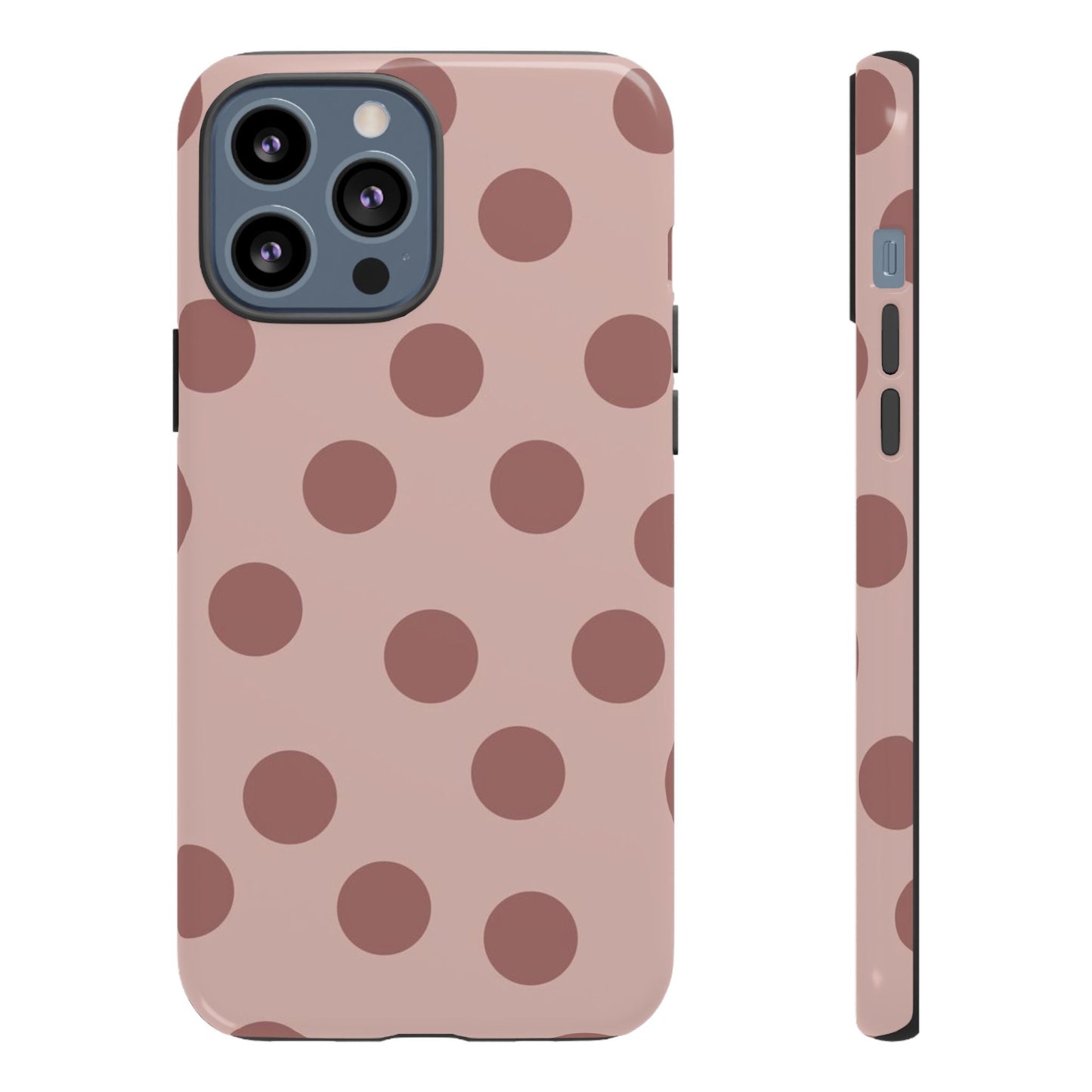 Minimal Blush Nude Polka Dot Phone Case - SmartHomeGoodies