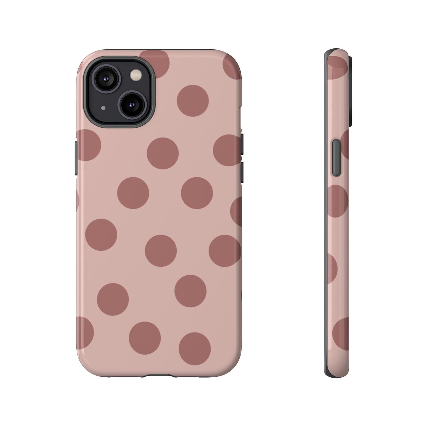 Minimal Blush Nude Polka Dot Phone Case - SmartHomeGoodies