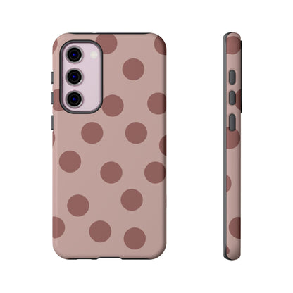 Minimal Blush Nude Polka Dot Phone Case - SmartHomeGoodies