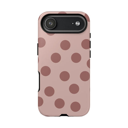 Minimal Blush Nude Polka Dot Phone Case - SmartHomeGoodies