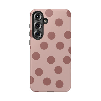 Minimal Blush Nude Polka Dot Phone Case - SmartHomeGoodies