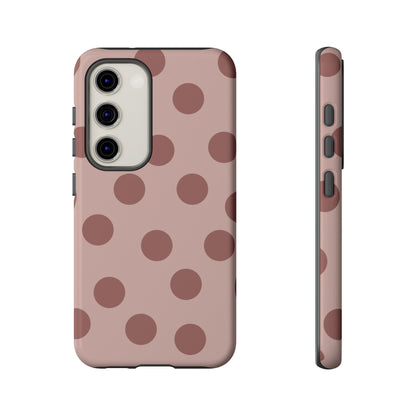 Minimal Blush Nude Polka Dot Phone Case - SmartHomeGoodies