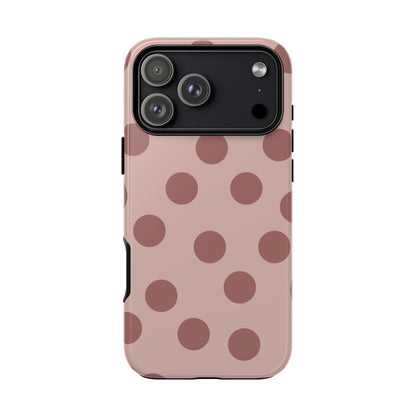 Minimal Blush Nude Polka Dot Phone Case - SmartHomeGoodies