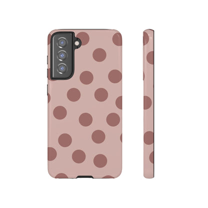 Minimal Blush Nude Polka Dot Phone Case - SmartHomeGoodies