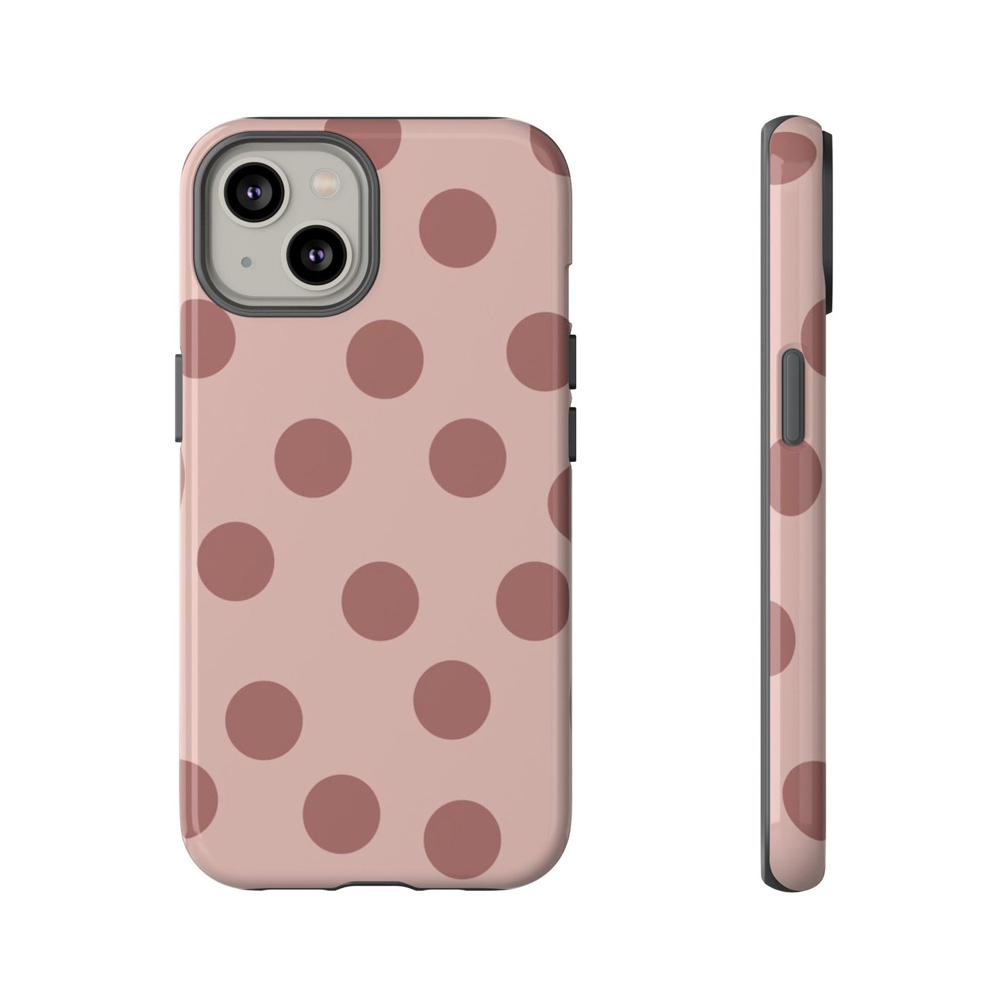 Minimal Blush Nude Polka Dot Phone Case - SmartHomeGoodies