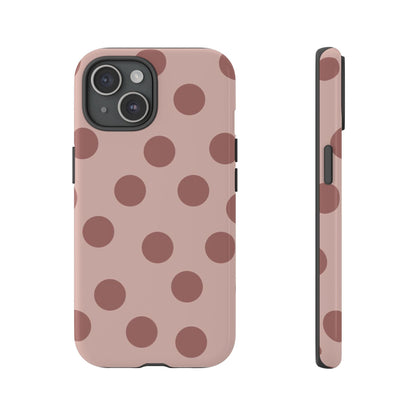 Minimal Blush Nude Polka Dot Phone Case - SmartHomeGoodies