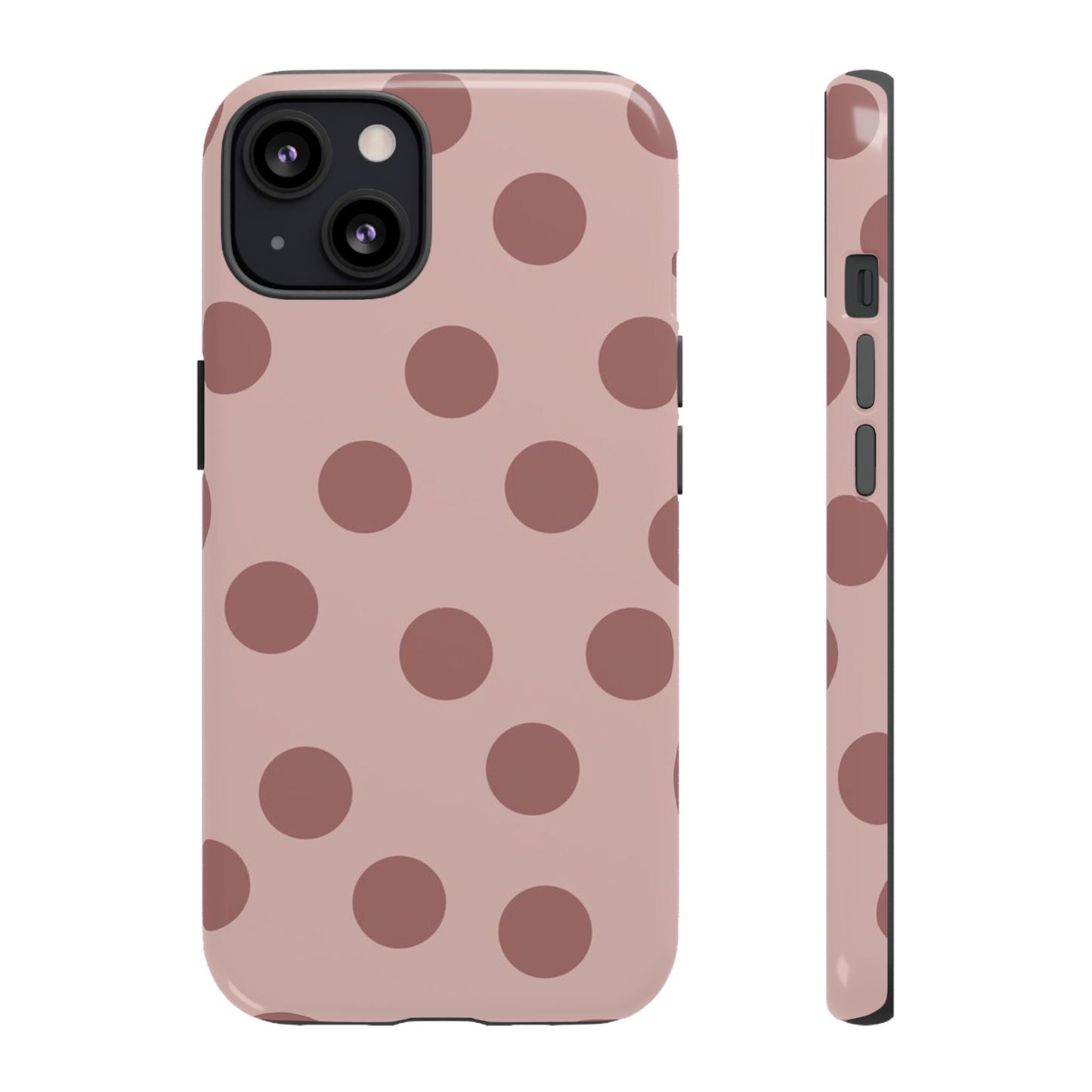 Minimal Blush Nude Polka Dot Phone Case - SmartHomeGoodies
