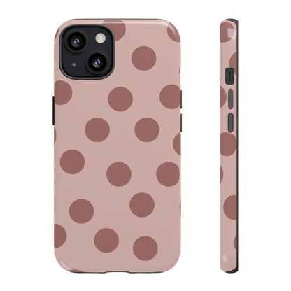 Minimal Blush Nude Polka Dot Phone Case - SmartHomeGoodies