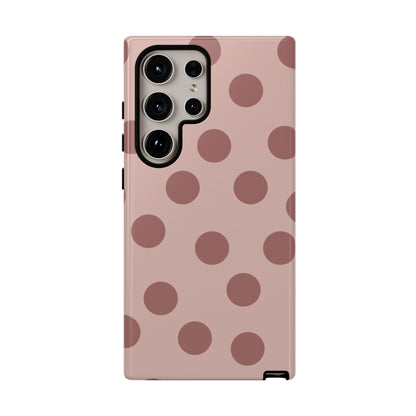 Minimal Blush Nude Polka Dot Phone Case - SmartHomeGoodies