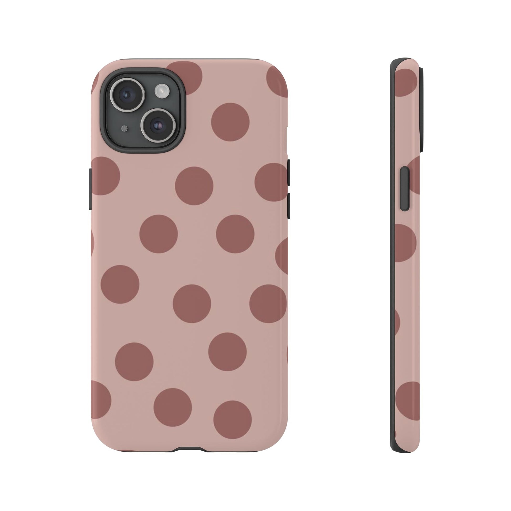 Minimal Blush Nude Polka Dot Phone Case - SmartHomeGoodies