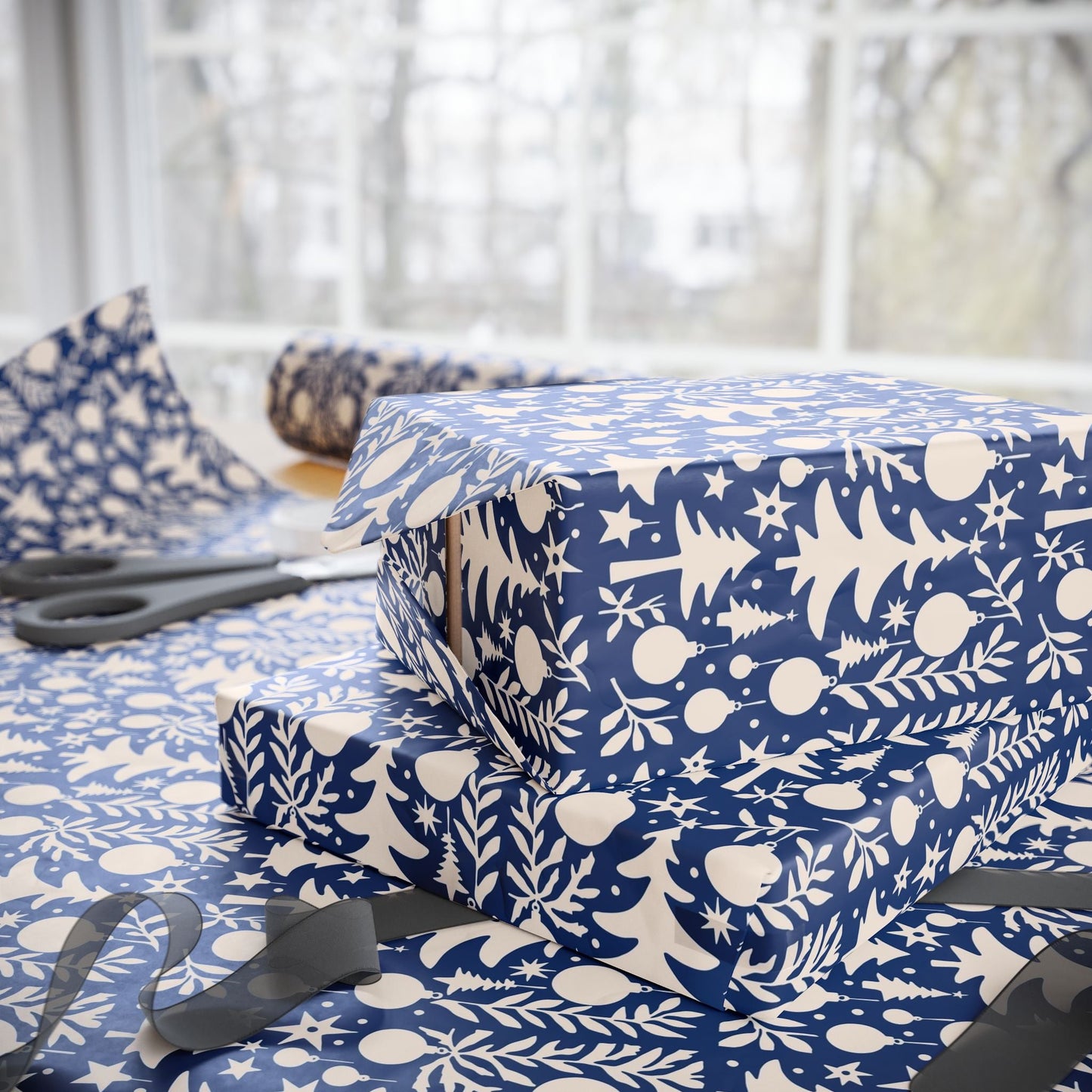 Nordic Night Christmas Gift Wrapping Paper - SmartHomeGoodies