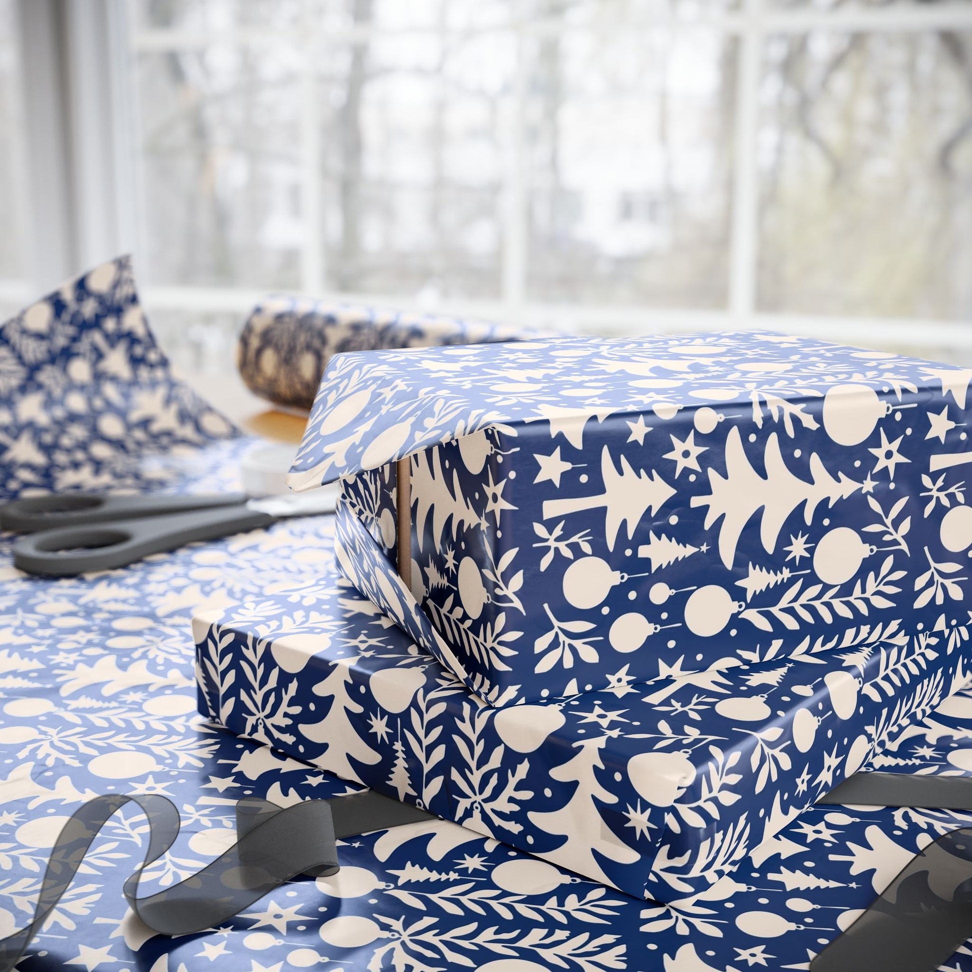 Nordic Night Christmas Gift Wrapping Paper - SmartHomeGoodies
