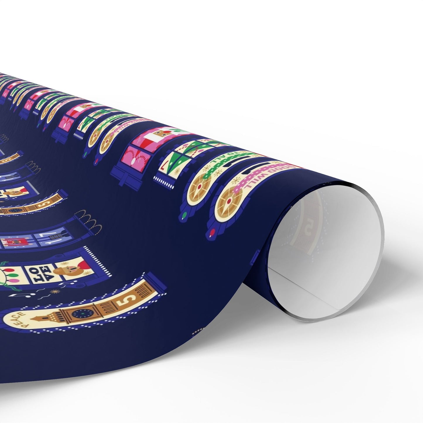 Nutcracker & Festive Windows Midnight Christmas Wrapping Paper - SmartHomeGoodies