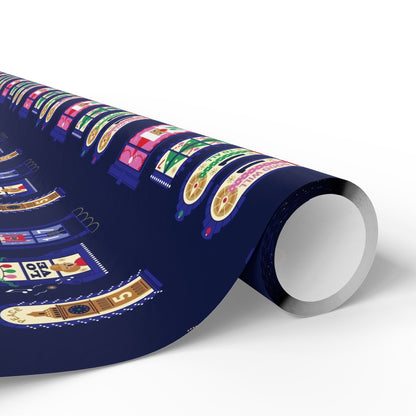 Nutcracker & Festive Windows Midnight Christmas Wrapping Paper - SmartHomeGoodies