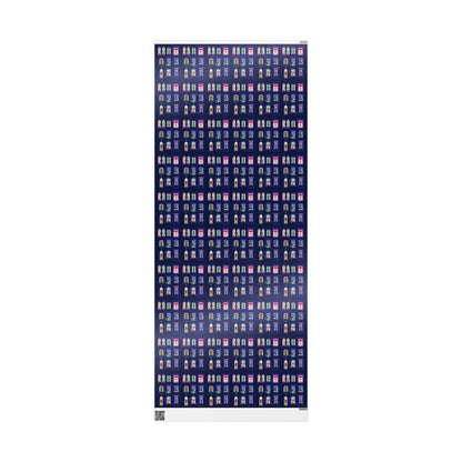 Nutcracker & Festive Windows Midnight Christmas Wrapping Paper - SmartHomeGoodies