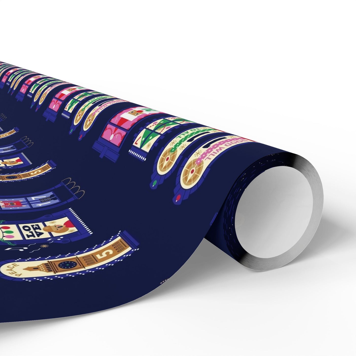 Nutcracker & Festive Windows Midnight Christmas Wrapping Paper - SmartHomeGoodies