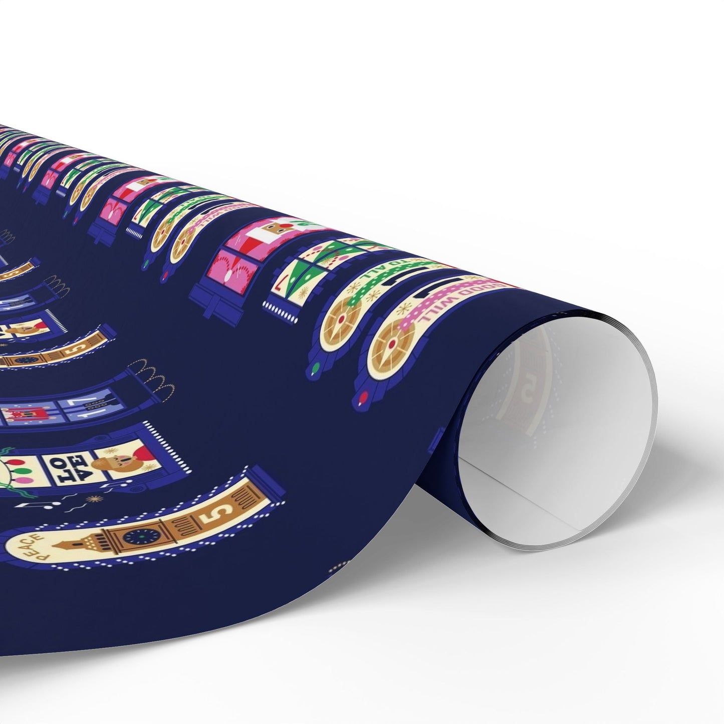 Nutcracker & Festive Windows Midnight Christmas Wrapping Paper - SmartHomeGoodies