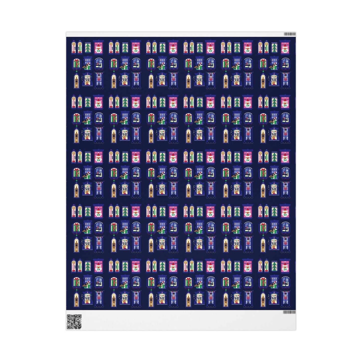 Nutcracker & Festive Windows Midnight Christmas Wrapping Paper - SmartHomeGoodies