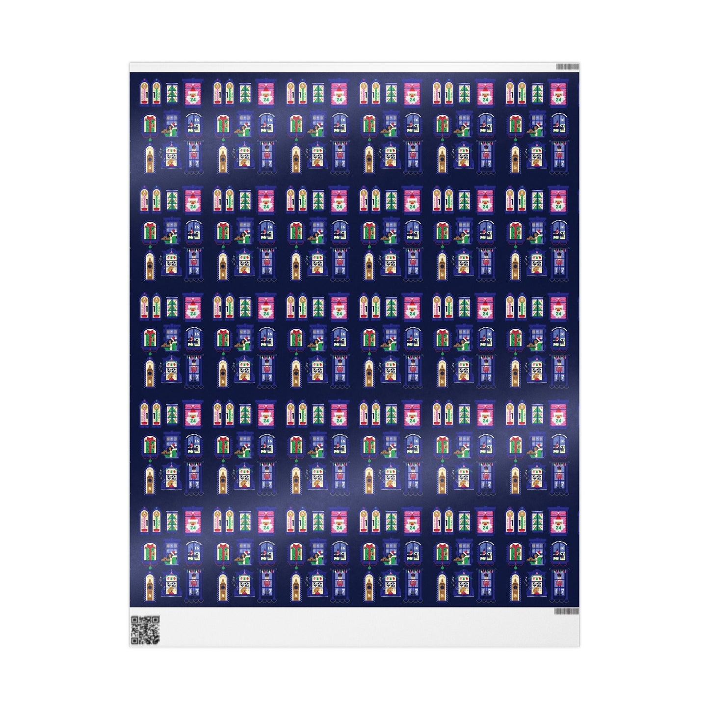 Nutcracker & Festive Windows Midnight Christmas Wrapping Paper - SmartHomeGoodies