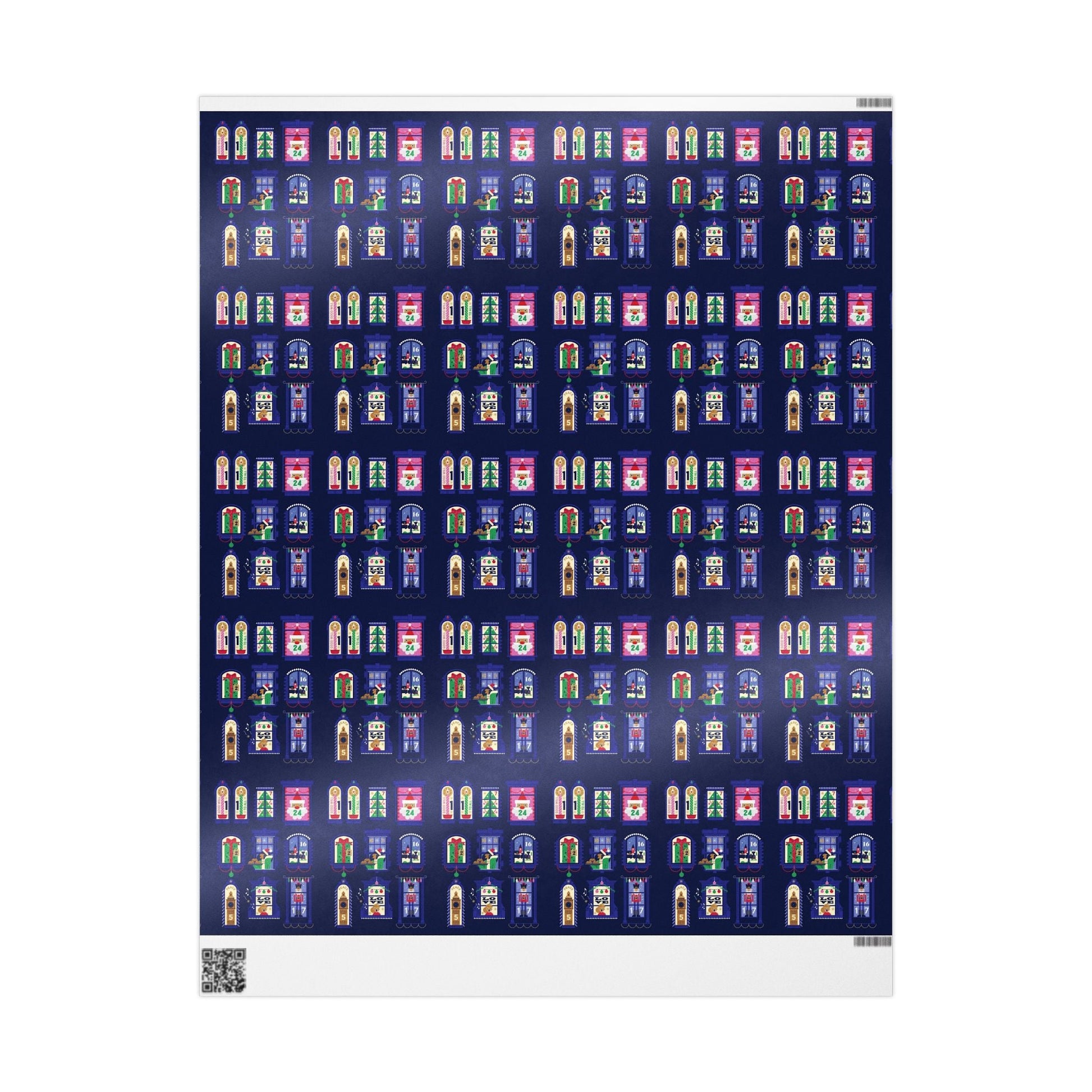 Nutcracker & Festive Windows Midnight Christmas Wrapping Paper - SmartHomeGoodies