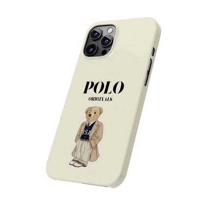 Polo Originals Bear Slim Phone Cases in Beige - SmartHomeGoodies