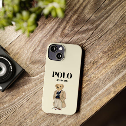 Polo Originals Bear Slim Phone Cases in Beige - SmartHomeGoodies