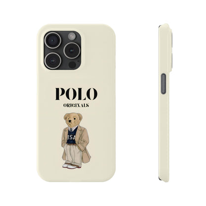Polo Originals Bear Slim Phone Cases in Beige - SmartHomeGoodies