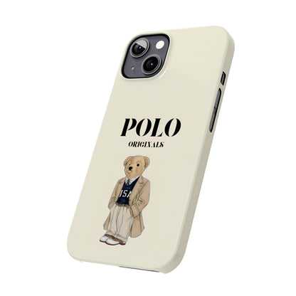 Polo Originals Bear Slim Phone Cases in Beige - SmartHomeGoodies
