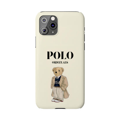 Polo Originals Bear Slim Phone Cases in Beige - SmartHomeGoodies