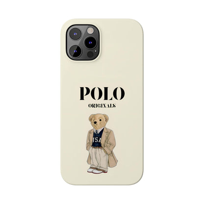 Polo Originals Bear Slim Phone Cases in Beige - SmartHomeGoodies