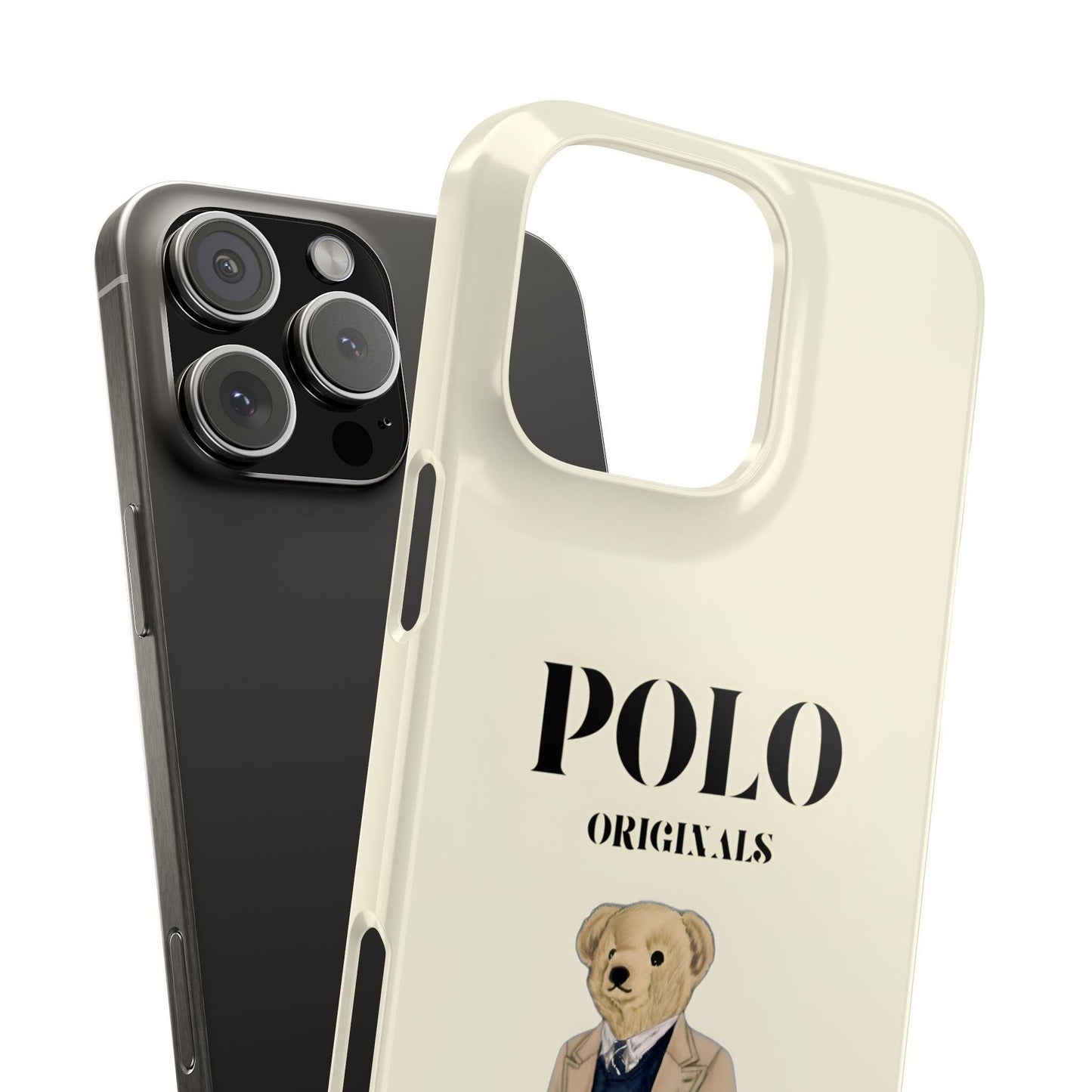 Polo Originals Bear Slim Phone Cases in Beige - SmartHomeGoodies