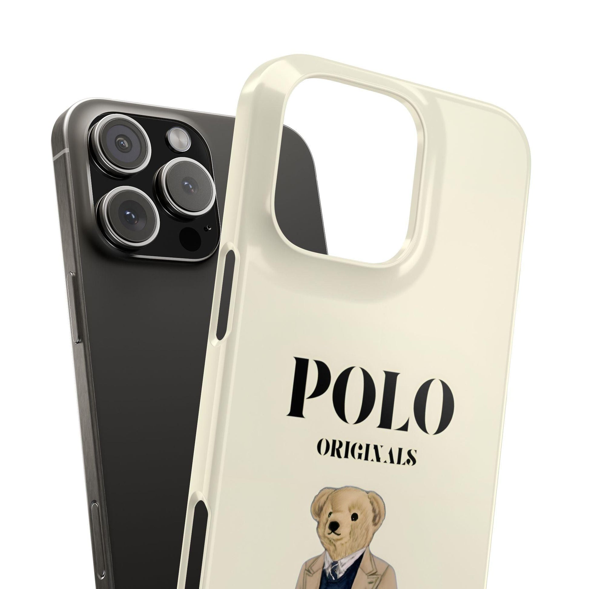 Polo Originals Bear Slim Phone Cases in Beige - SmartHomeGoodies